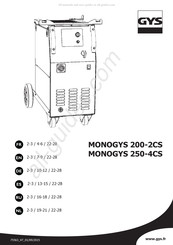 GYS MONOGYS 250-4CS Mode D'emploi