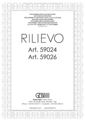 Gessi RILIEVO 59024 Mode D'emploi