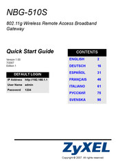 Zyxel NBG-510S Guide De L'utilisateur