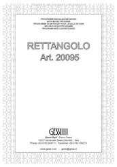 Gessi RETTANGOLO 20095 Instructions D'installation