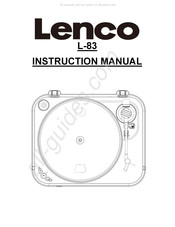 LENCO L-83 Manuel D'instruction