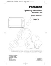 Panasonic NN-SD377 Manuel D'utilisation