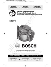 Bosch GAS18V-3 Consignes D'utilisation/De Sécurité