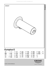 Grohe Europlus E 36 021 Instructions D'installation