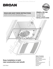 Broan ZB110M Guide D'installation