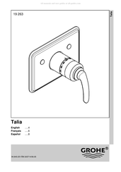 Grohe Talia 19 263 Instructions D'installation