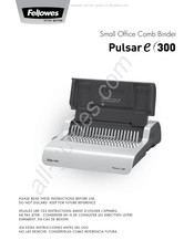 Fellowes Pulsar-e 300 Mode D'emploi