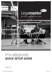 Legamaster e-Screen PTX-9800UHD Guide D'installation Rapide
