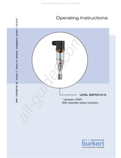 Burkert LEVEL SWITCH 8110 Mode D'emploi