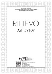 Gessi RILIEVO 59107 Instructions De Montage