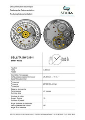 SELLITA SW 215-1 Documentation Technique