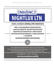 ENHANCE NIGHTLUX LTN ENNLLTN100SVUS Mode D'emploi