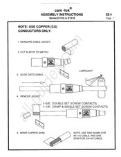 Crouse-Hinds cam-lok E1016 Serie Instructions De Montage