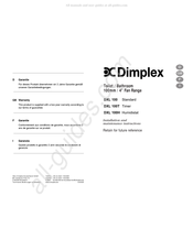 Dimplex DX100 H Notice D'installation Et D'entretien