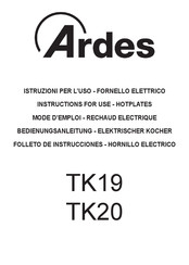 ARDES TK20 Mode D'emploi