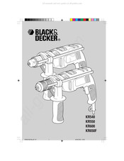 Black & Decker KR600 Mode D'emploi