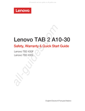 Lenovo TAB 2 A10-30 Mode D'emploi