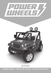 Power Wheels GTR92 Guide De L'utilisateur