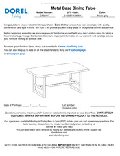 DOREL Living DA8241T Instructions D'installation