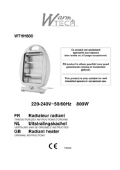 Warm Tech WTHH800 Traduction Des Instructions D'origine