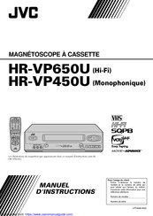 JVC HR-VP450U Manuel D'instructions