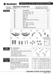 Suzuki 57300-14830-000 Instructions D'installation