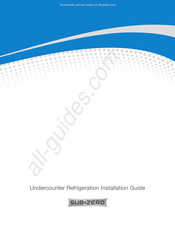 Sub-Zero UC-24BG Instructions D'installation