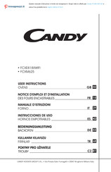 Candy FCXM625 Notice D'emploi Et D'installation