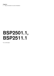 Gaggenau BSP2501.1 Manuel D'utilisation Et Notice D'installation