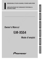 Pioneer GM-X554 Mode D'emploi