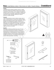 Crate&Barrel Beau Instructions D'installation