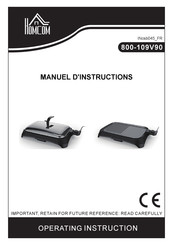 HOMCOM 800-109V90 Manuel D'instructions