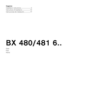 Gaggenau BX 481 6 Série Instructions D'installation