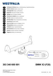 Westfalia Automotive 303 340 600 001 Notice De Montage Et D'utilisation