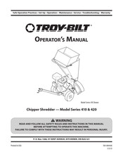 Troy-Bilt 420 Series Notice D'utilisation