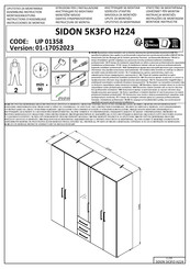 Dedeman SIDON 5K3FO H224 Instructions D'assemblage