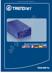 TRENDnet TEW-MP1U Guide D'installation Rapide