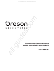 Oregon Scientific BAR808HGA Manuel De L'utilisateur