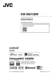 JVC KW-M875BW Mode D'emploi