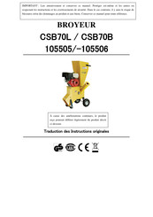 AGRIEURO CSB70L Traduction Des Instructions Originales
