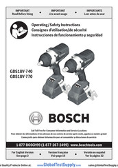 Bosch GDS18V-740 Consignes D'utilisation/De Sécurité
