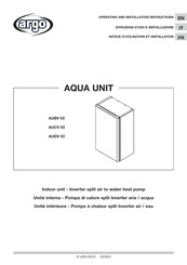 Argo AQUA UNIT AUBV V2 Notice D'utilisation Et Installation