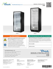 True Manufacturing Company CVM-27 Manuel D'installation