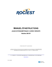 Roctest SM-2W Manuel D'instructions