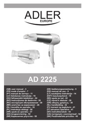 Adler europe AD 2225 Mode D'emploi