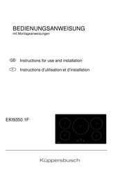 Kuppersbusch EKI9350 1F Serie Instructions D'utilisation Et D'installation