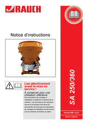 Rauch SA 360 Notice D'instructions