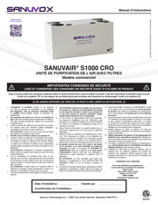 Sanuvox SANUVAIR S1000 CRO Manuel D'instructions