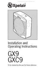 Xpelair GXC9 Instructions D'installation Et D'utilisation