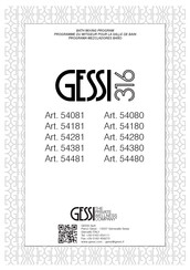 Gessi 316 54181 Instructions De Montage